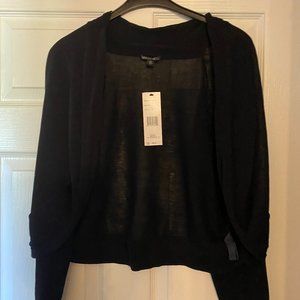 NEW WITH TAGS, LAFAYETTE 148 NEW YORK BLACK OPEN FRONT SHRUG, SIZE- XL